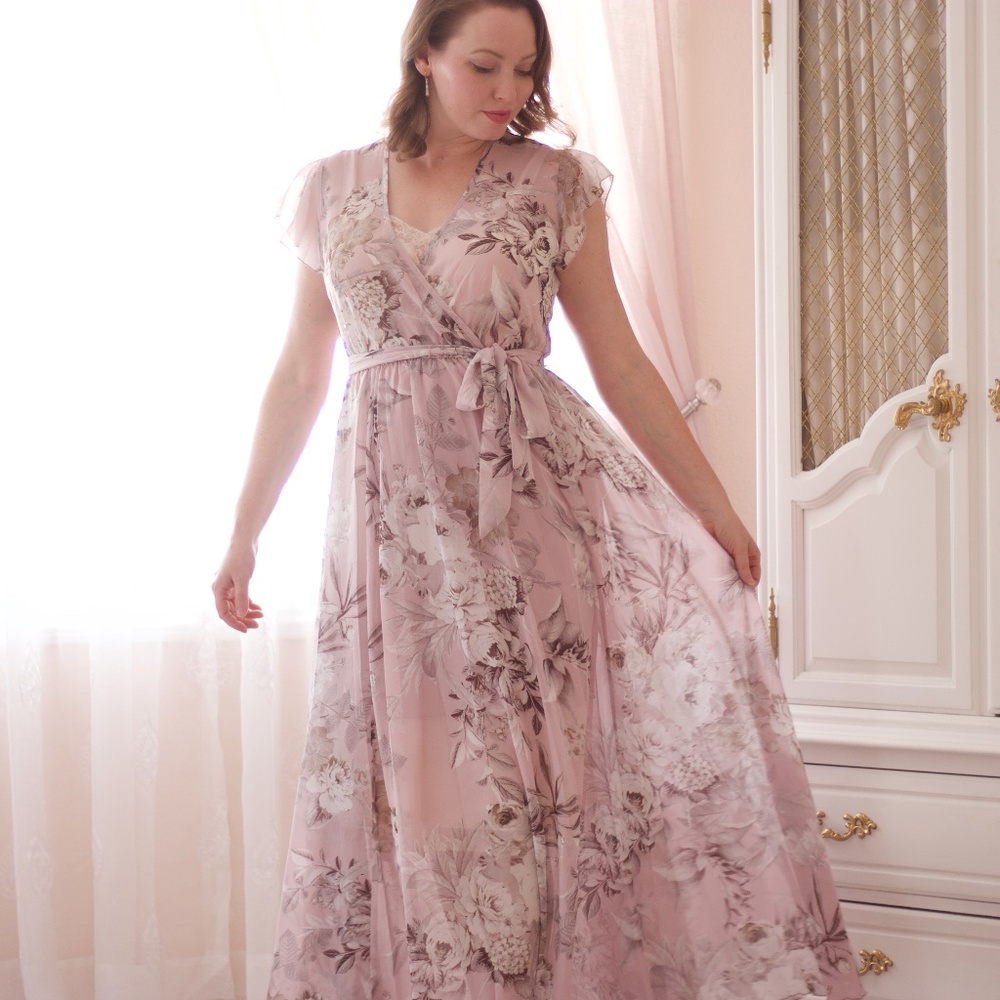 kate and lily blue floral dress Kate and Lily Blue Floral Summer Dress Size 12 – Thrift Cycle main image 0